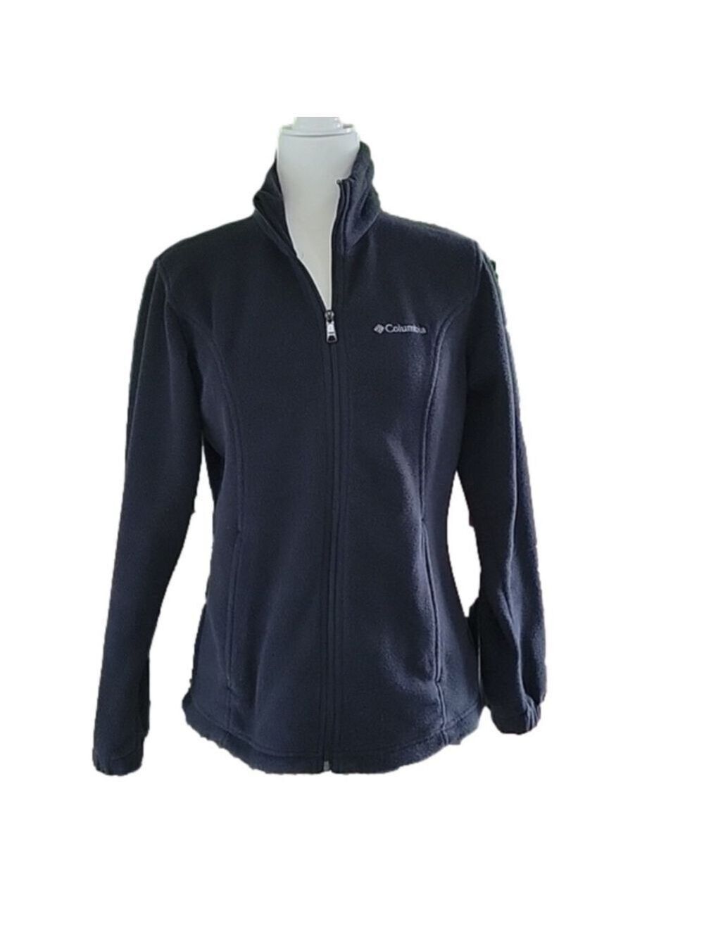 Columbia Black Fleece Full Zip Jacket Size Medium EUC